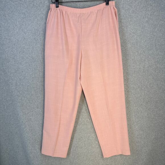 Cape Cod Womens Pants Pink Size 12 Stretch Elastic Waist Grandmacore Coastal - Picture 1 of 9